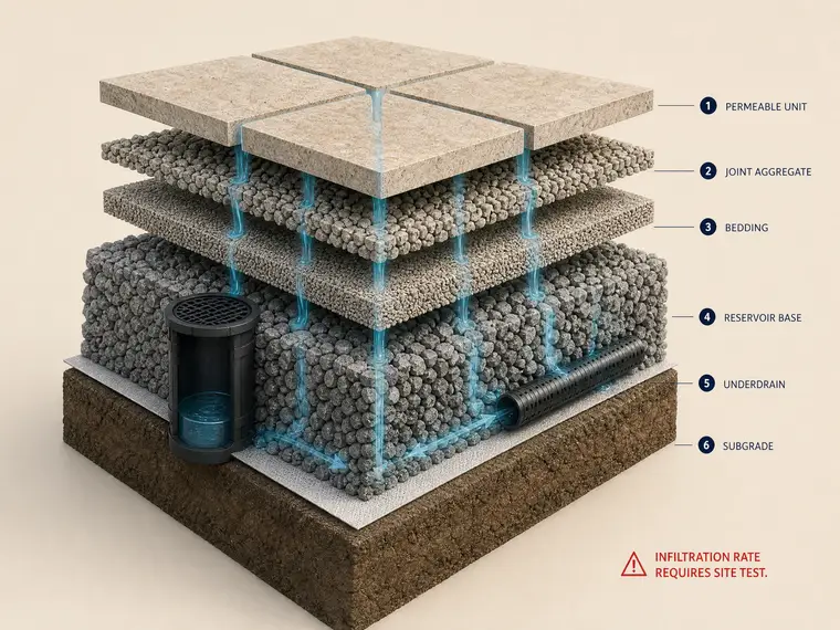 Permeable Paving Buildup