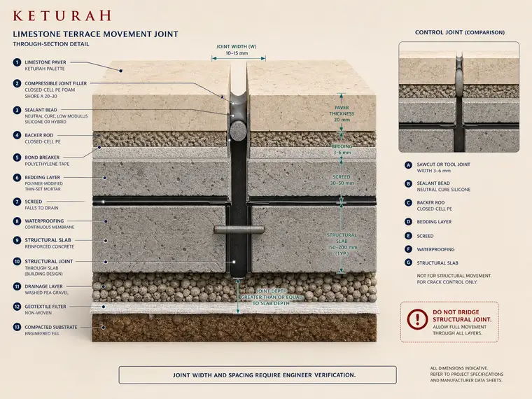 Movement Joint Stone Terrace