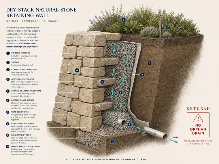 Dry Stack Retaining Wall