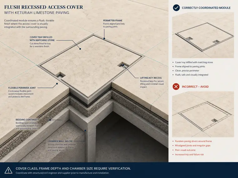 Flush Access Cover Paving
