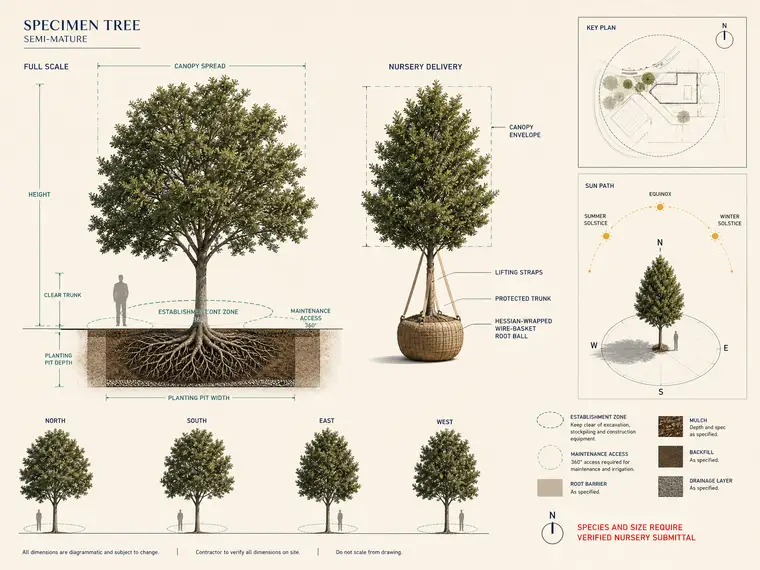 Specimen Tree Procurement Root Ball