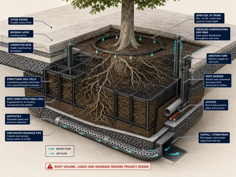 Tree Pit Under Paving