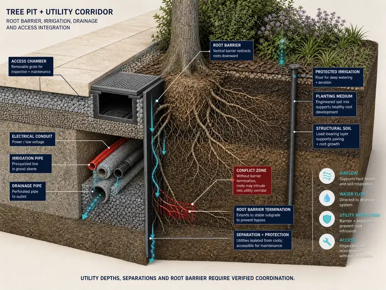 Root Barrier Utility Corridor