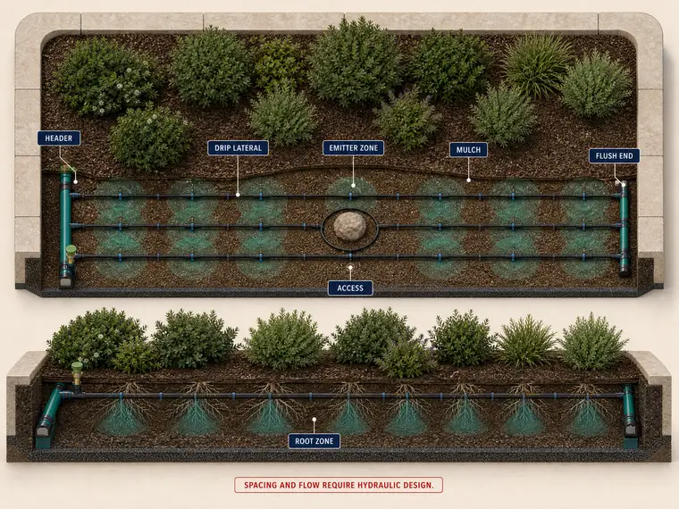 Shrub Dripline Spacing