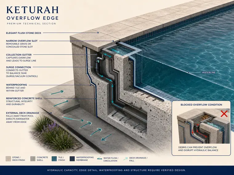 Swimming Pool Overflow Channel