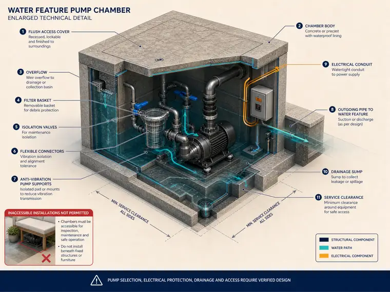 Water Feature Pump Chamber
