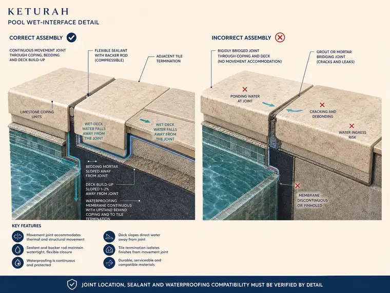 Stone Coping Movement Joint