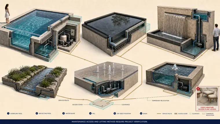 Pool Maintenance Access Route