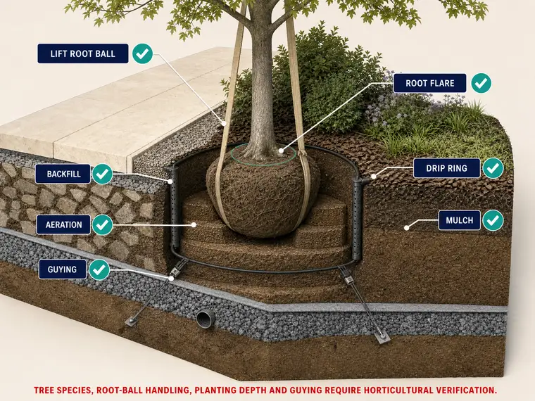 Tree Placement Backfill Guying