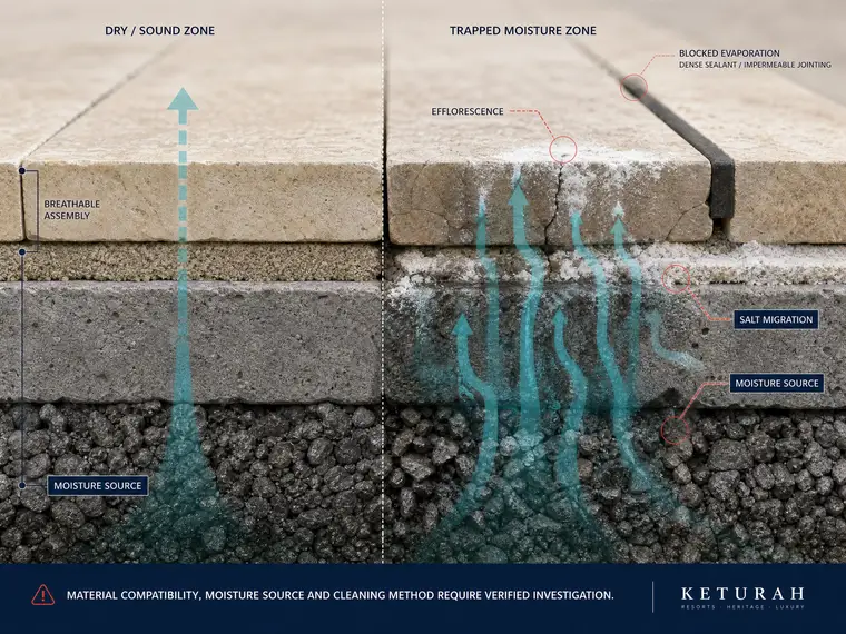 Efflorescence Trapped Moisture
