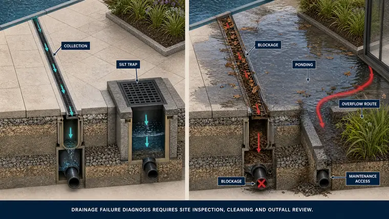 Blocked Drain Surface Flooding
